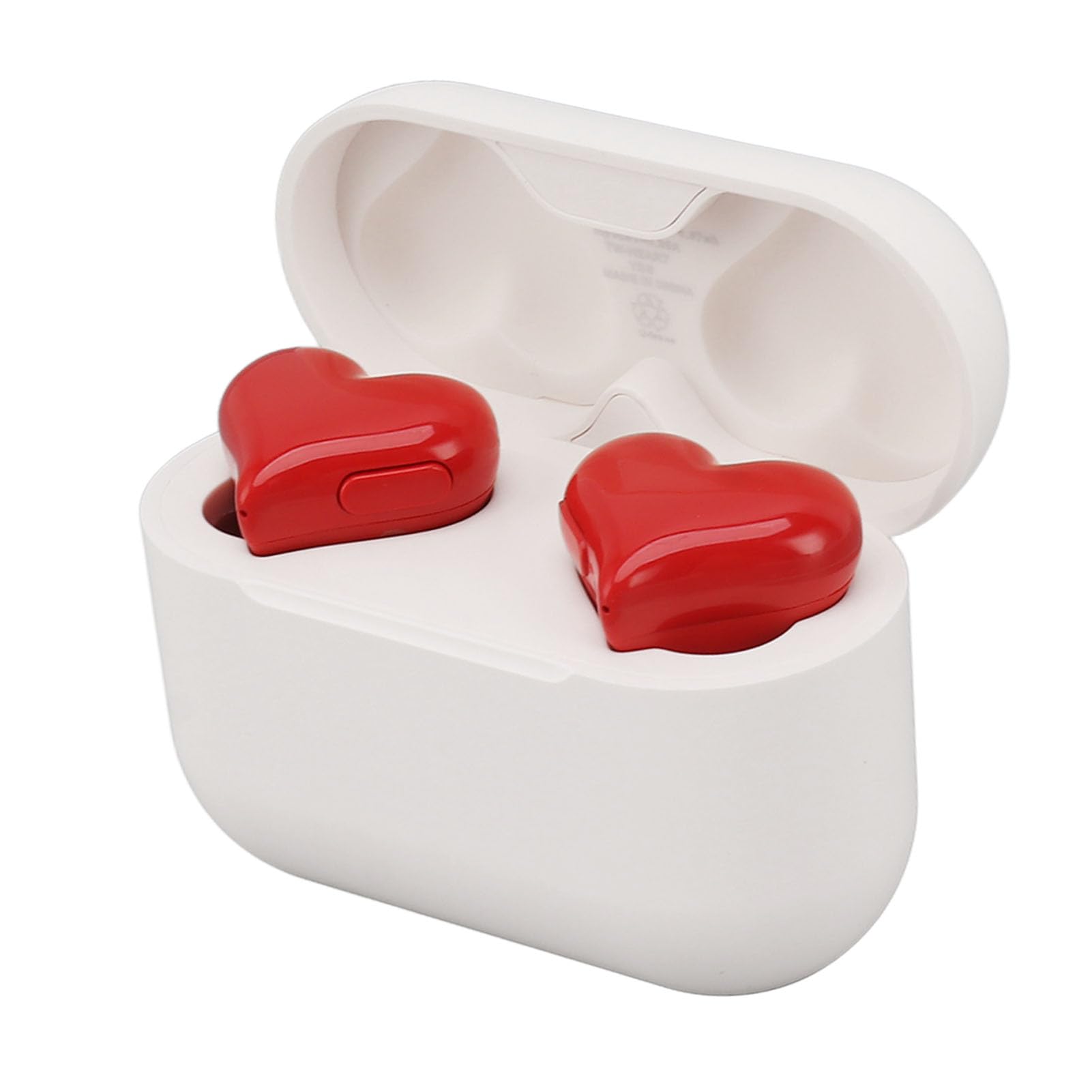 ciciglow Heart Shaped Wireless Earbuds, Noise CancellingEarphones with HiFi Stereo Sound, Long Battery Life and Wide Compatibility