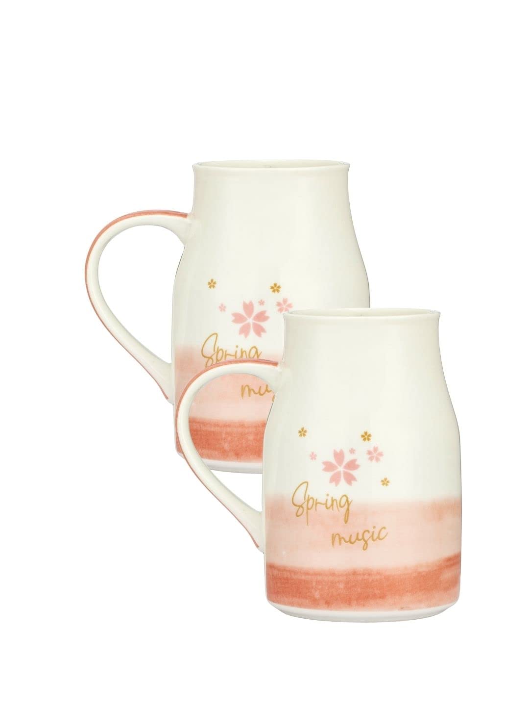 JCPL Fine Ceramic Milk/Tea/Coffee Mug - Set of 2 - 350 ml Each-Flask Mugs 4
