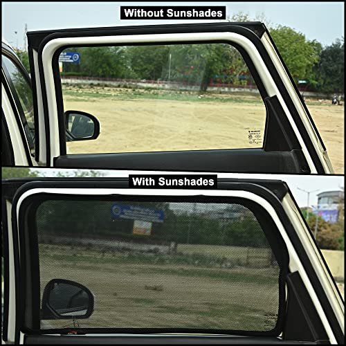 Able Sporty Car Magnetic Sun Shade Curtains with Zipper for Renault Scala Set of 4 5