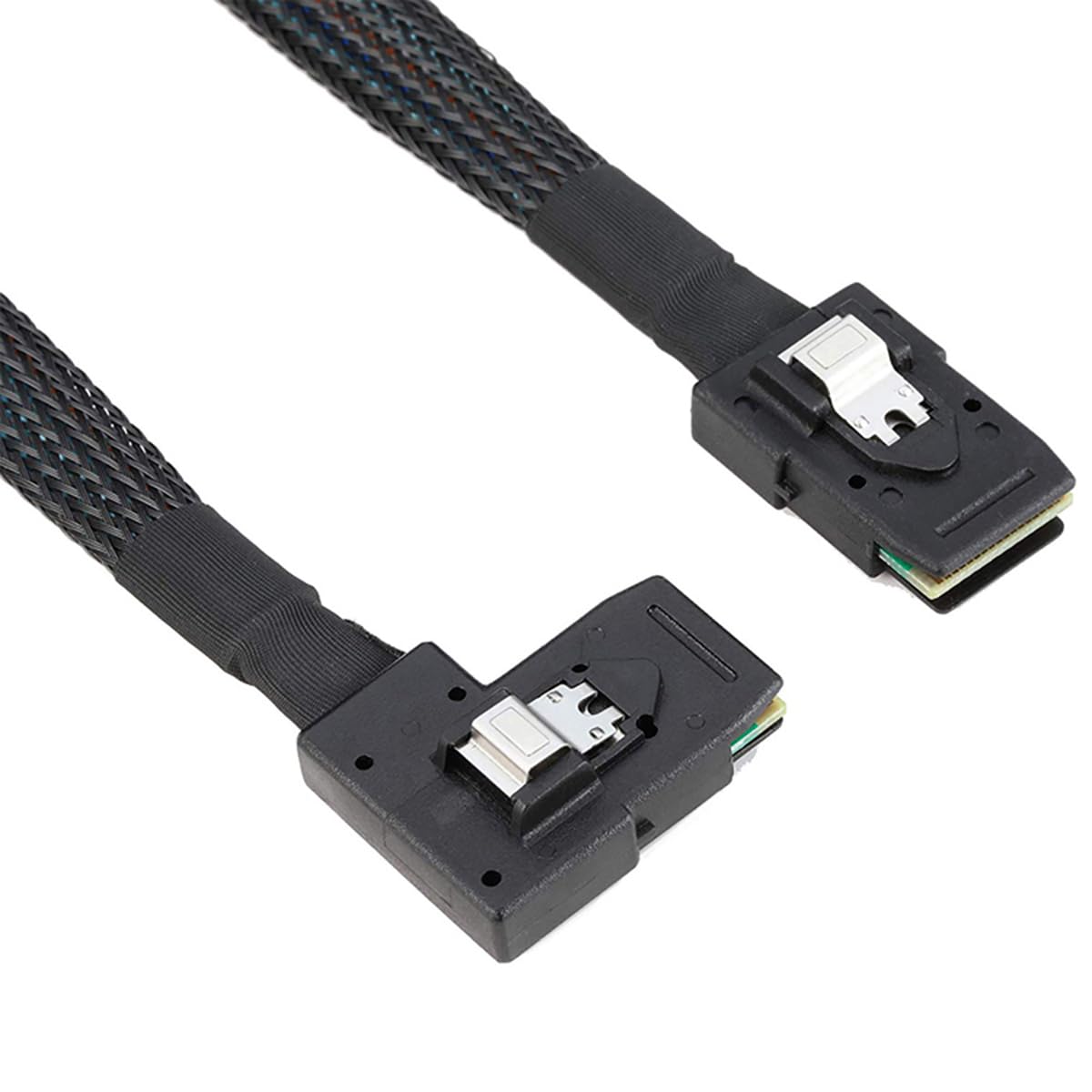 AoQhir Mini SAS 8087 Straight to SAS SFF-8087 Left-Angle Cable – 12G High-Speed Internal Server Interconnect (1M) 4