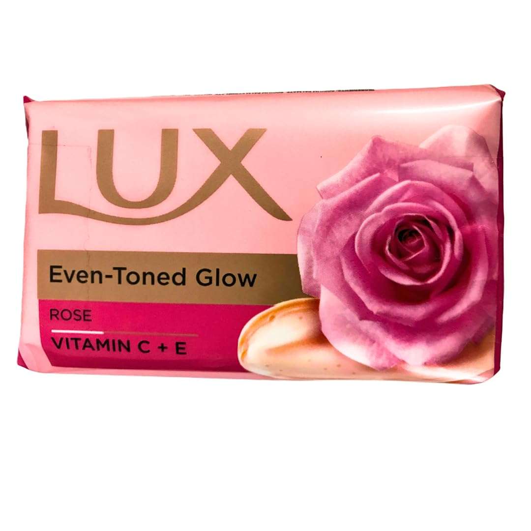 Lux Even-toned Glow Bathing Soap infused with Vitamin C & E | For Superior Glow | 150g x 3 1