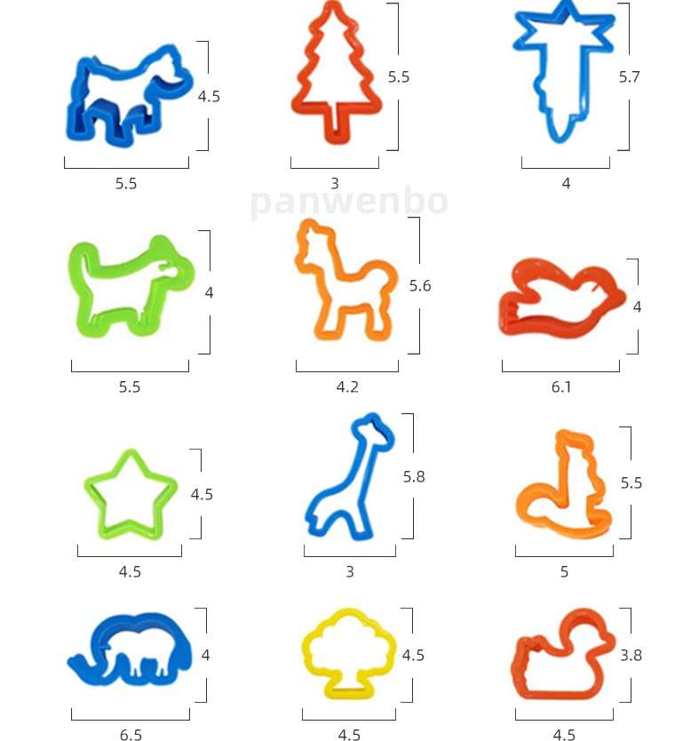 Imicreate 26 pcs Plastic Different Shapes and Sizes Art Clay and Dough Playing Tools Set for Children Ages 3 and Up, Multicolor 4