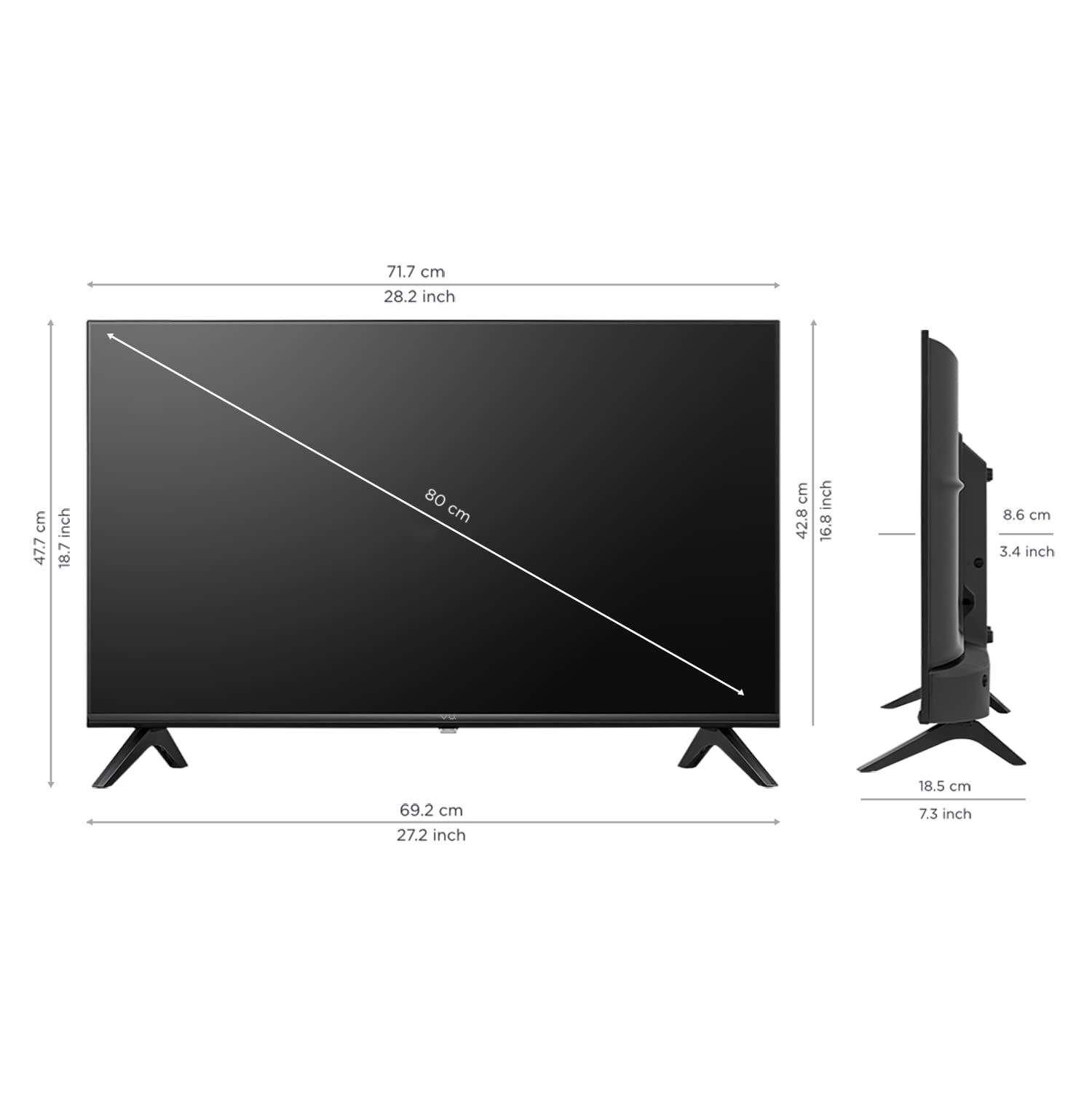 Vu 80 cm (32 inches) Premium Series HD Ready Smart LED TV 32UA (Black) 5