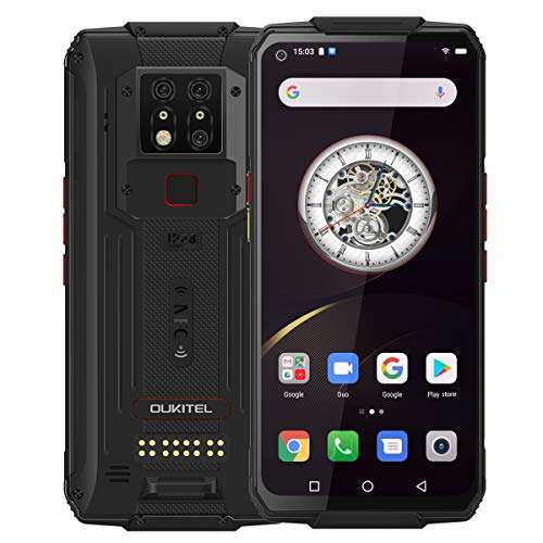 OUKITEL WP7 Unlocked Rugged Smartphone Night Vision Camera 8000mAh Battery 128GB+6GB Cellphone 48.0MP+16.0MP Global 4G LTE Octa-Core 6.5 inches GPS NFC 1