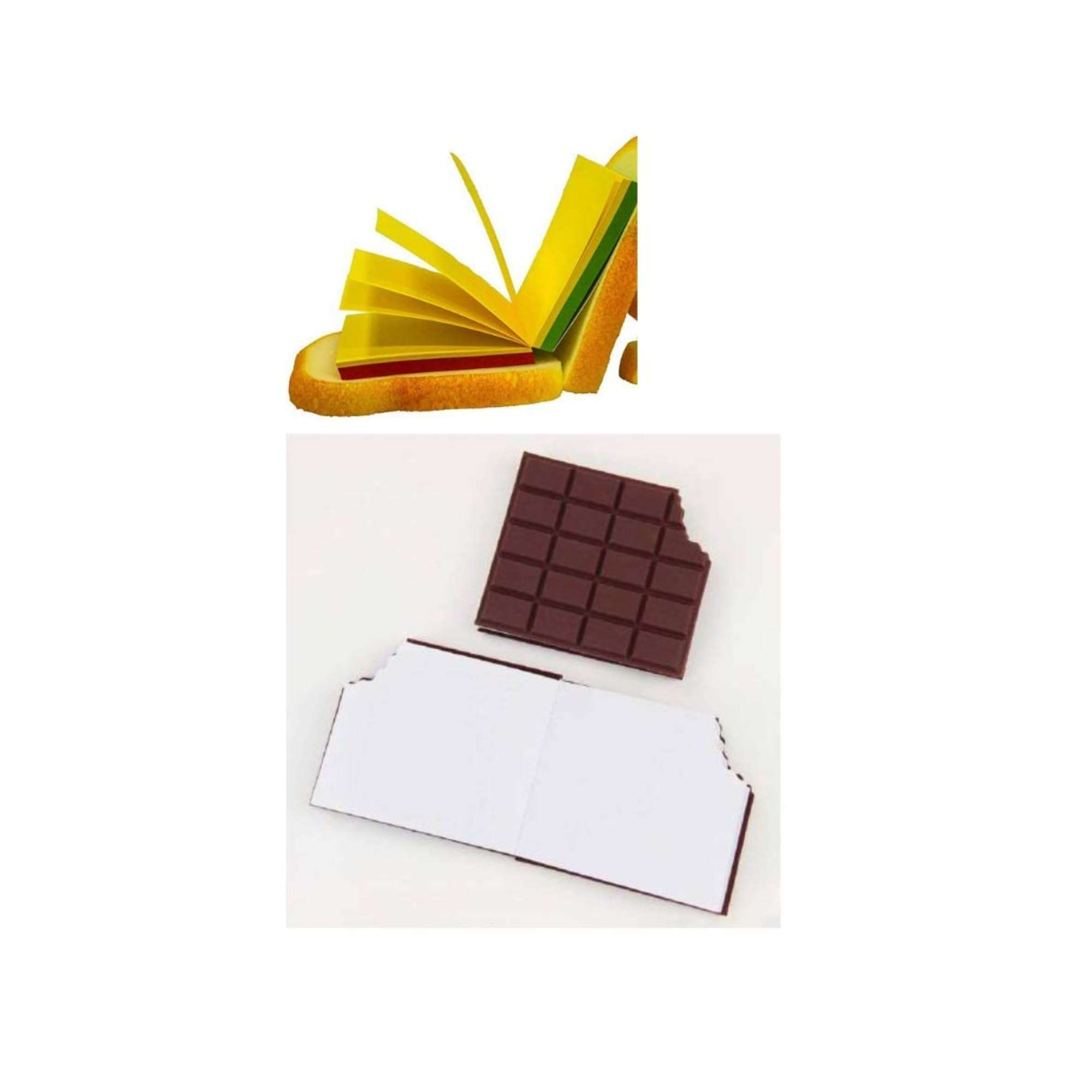 PANCIKAA Combo Chocolate Diary & Burger Diary Shape Memo Pads for Writing Memos, Notes & Sticky Notes 4