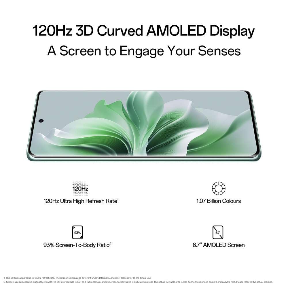 Oppo Reno 11 5G (Wave Green,128 GB) (8 GB RAM) 5