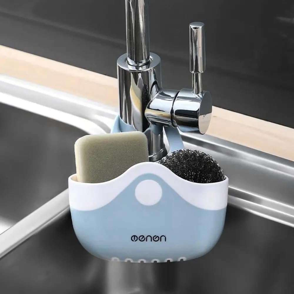 Evona Kitchen Sink Holder Hanging Drain Basket Adjustable Soap Sponge Storage Drain Basket Kitchen Storage Drain Basket Sponge Shelf Hanging Drain Basket Kitchen Tools 3