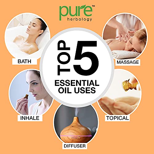 Pure Herbology Orange Essential Oil Pure, Natural & Undiluted Therapeutic Grade for Skin, Hair, Body, Face and Good Vibes, 15ml 6