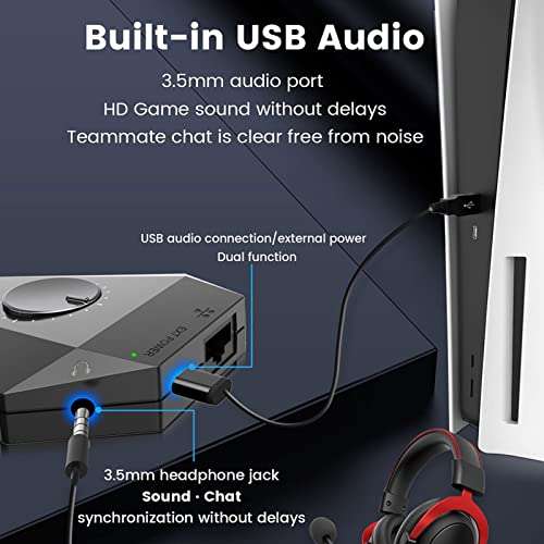 Yoidesu for Beloader Pro USB Mouse Keyboard Adapter Converter, Bluetooth 5.0 USB Keyboard Mouse Converter for All Games for for ReaSnow for Titan for Cronus, Built in 3.5mm 3