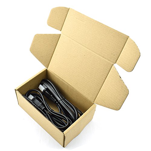 Longdex 2-Pack US AC Power Cord 2 Prong Plug Figure 8 Type Port Cable Adapter Non-Polarized 1.8m Power Extension Line Black 4