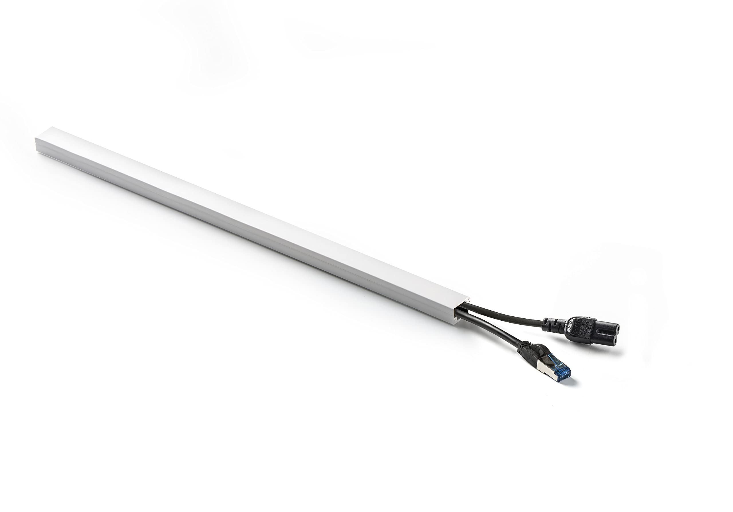 Cable Trunking Raceway 192" Self-Adhesive Paintable Cord Management, Cord Cover in a Roll Includes Junction Pieces and Easy to Store for Home and Office, 5/8" x 1.25" x 192" by Easylife Tech 5