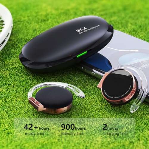 BEVCEFCC Open Ear Clip Wireless Earbuds Bluetooth Headphones with Earhook Over Ear Earbuds Headset Clip on Earphones Wireless Bluetooth Headphones for Home 2