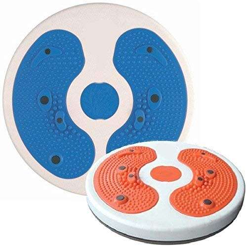 SKYFUN (LABEL) Plastic Tummy Waist Twister Magnetic Disk Hot Sweating Body Shapers Slimming Rotating Machine Ankle Body Aerobic Exercise Reflexology Cincher Girdle Both Direction Rotation-Multi Color 3