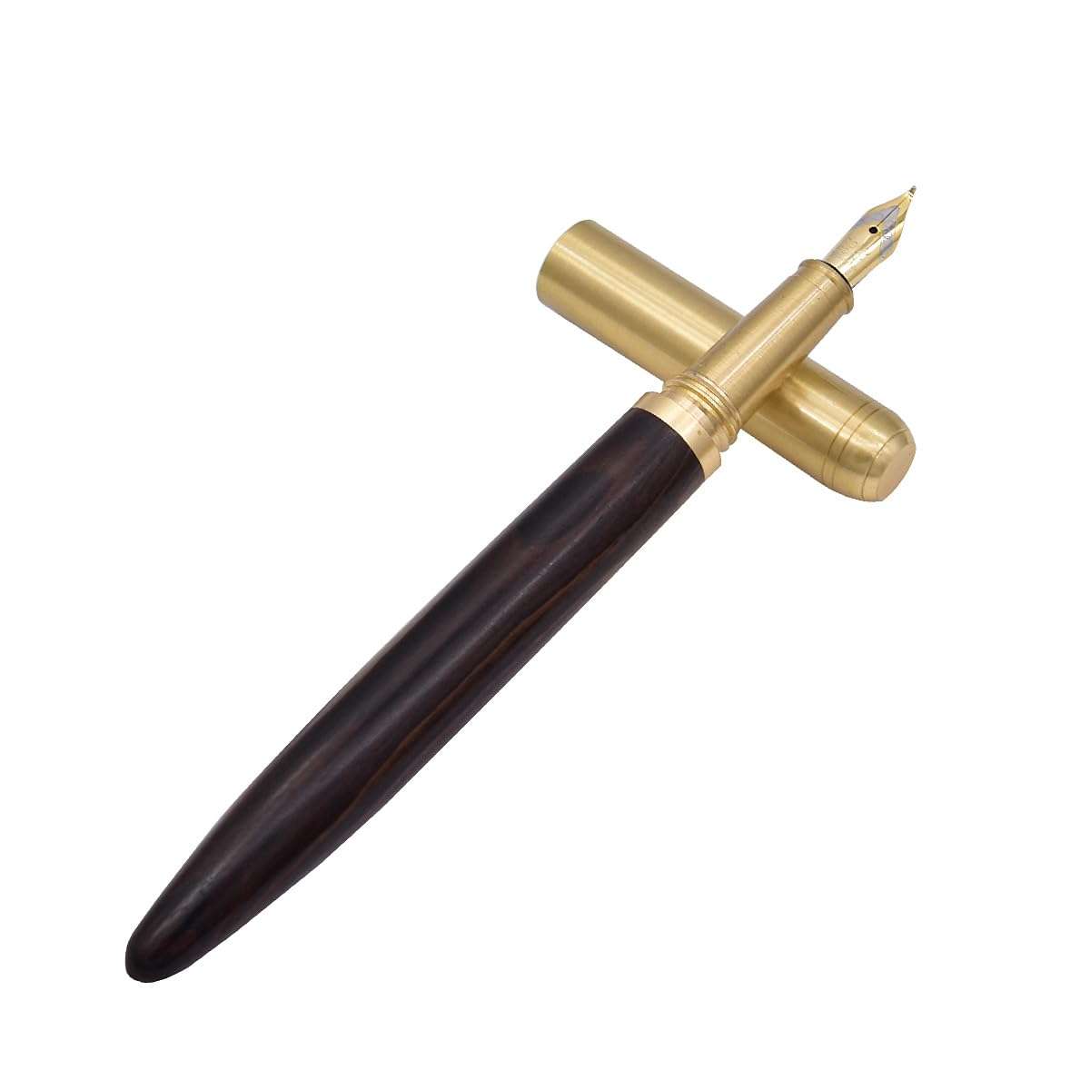 SIPLIV Vintage Wooden Calligraphy Pens Set, 4 Pcs Handcrafted Colorful Wood Calligraphy Pen 0.5mm Pen Nib Smooth Writing Pen for Journaling School Office - Type B 4