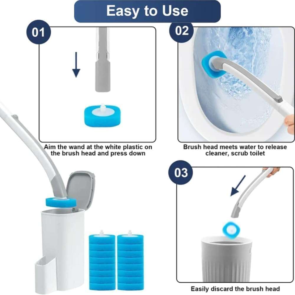 OENZA Disposable Toilet Riffils, Disposable Toilet Brush Refills, Toilet Brush Refills Bathroom Accessory Riffils Sets Household Products (8 Rifills Only) 6