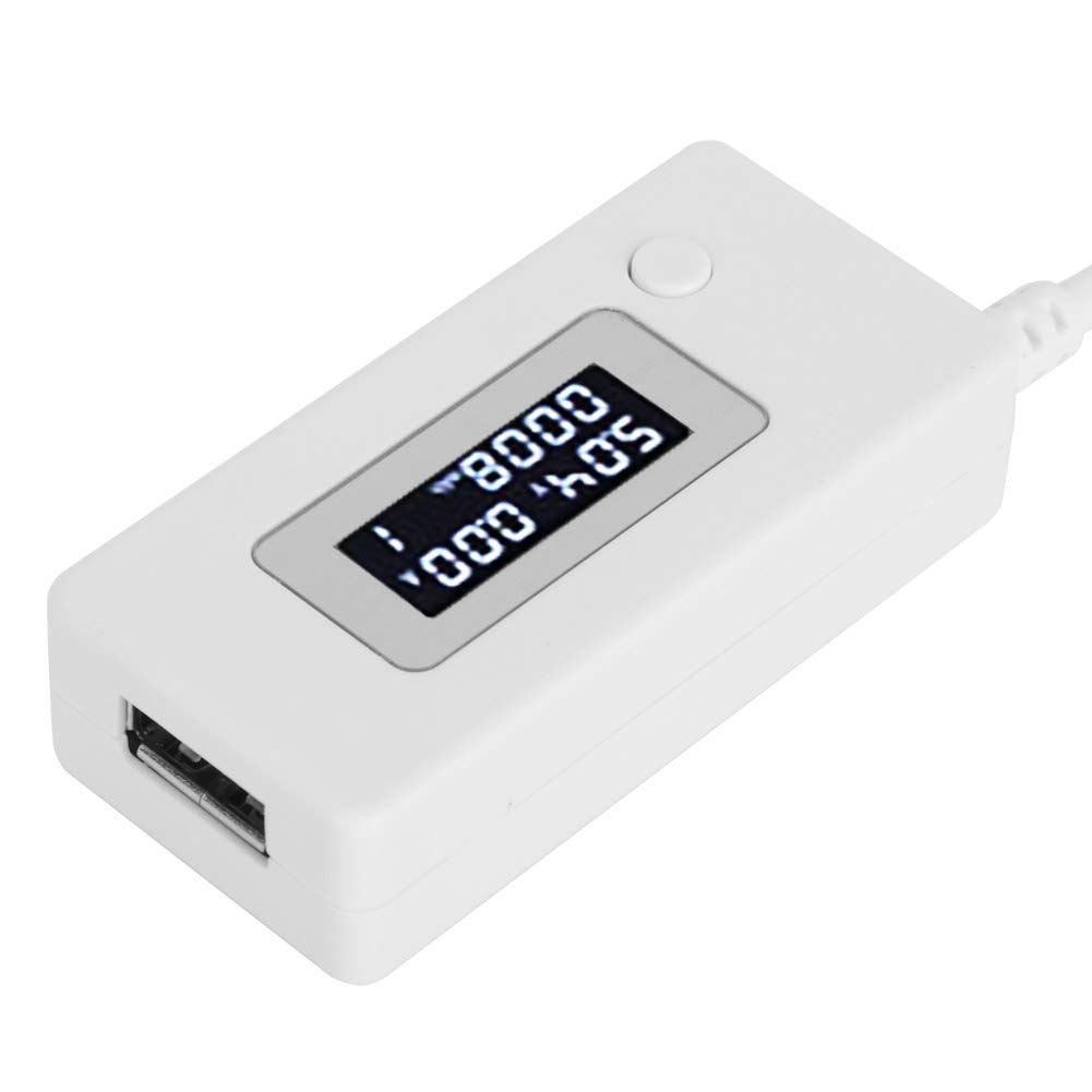 Mavaol USB Voltage Tester, LCD Display, Accurate Voltage, Current, Capacity Measurement, Monitor for Smartphones, Tablets, Power Banks and Devices (White) 4