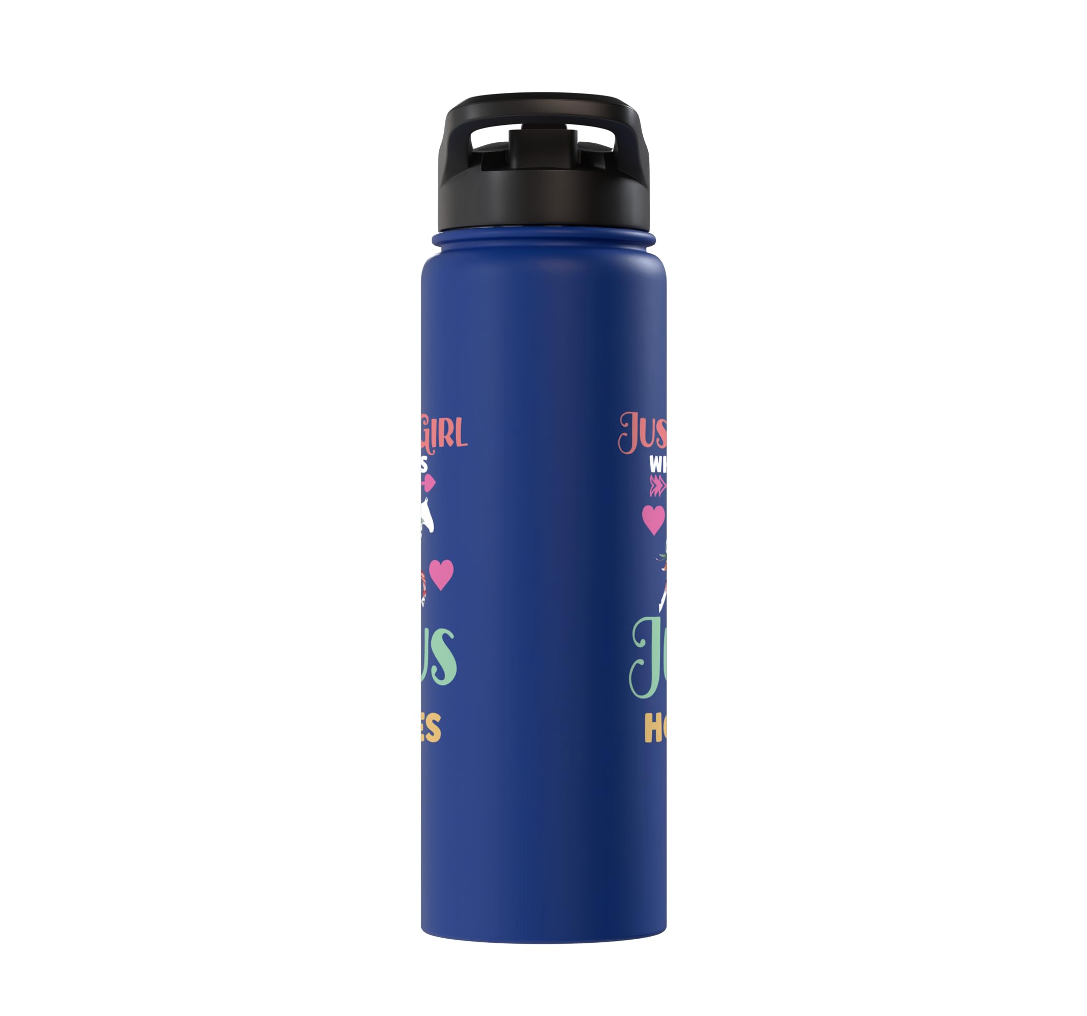 Christian Just a Girl Who Loves Jesus and Horses Horse Lover Stainless Steel Insulated Water Bottle 5