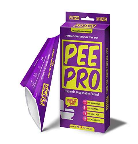 Pee Pro - Disposable Sanitary Urination Funnel | Female Freedom to Stand & Pee On The Go | 10 Count Value Pack + 2 Free Units | for Public Places, Travel, Camps, Hiking, Parties & Outdoor Activities 2