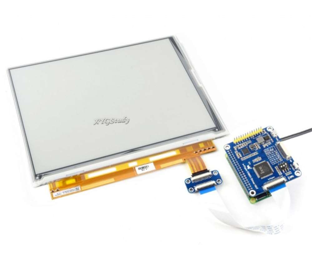9.7 inch E-Ink e-Paper Display HAT 1200x825 Controller IT8951 Interface USB/SPI/I80 Supports Raspberry Pi 3 2 Model B+ B Zero W WH @XYGStudy 1