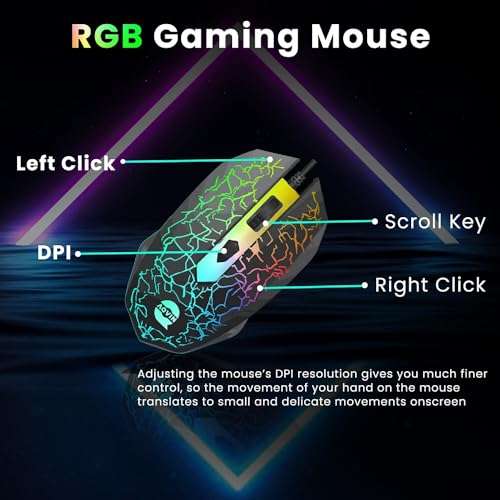 AQVIN LuminaRings Gaming Tower Desktop - Intel Core i5 Processor Upto 4.00GHz, GeForce GTX 1650 4GB, 32GB DDR4 RAM, 1TB SSD, RGB Lights, Windows 11 Pro - Renewed 5