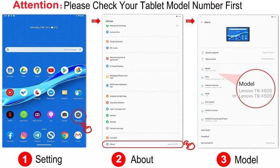 TGK Pattern Leather Stand Flip Case Cover for Lenovo Tab M10 HD X505X TB-X505F TB-X505L TB-X505X TB-X605L TB-X605F 3