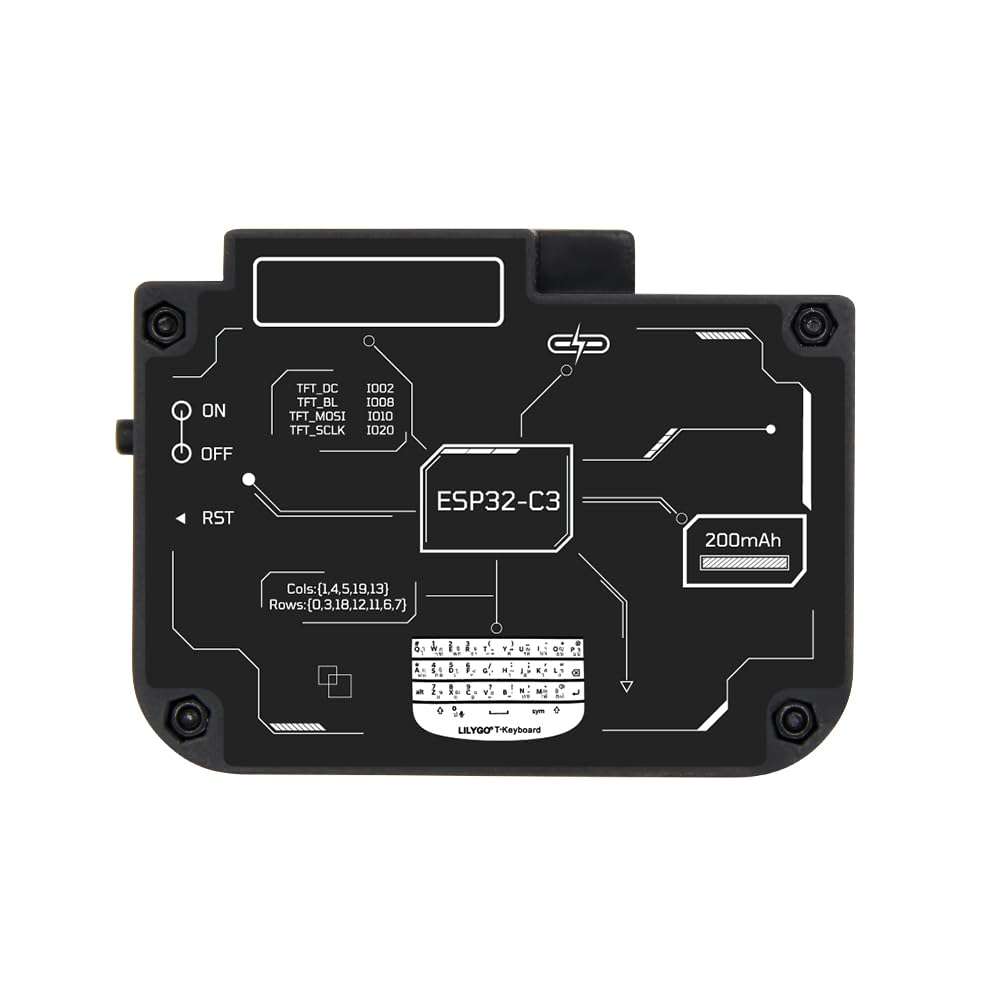 LILYGO T-Keyboad ESP32-C3 Low-Power RISC-V MCU QWERTY Bluetooth Wireless Mini Small Keyboard TTGO Development Board with 0.99 Inch Display 3