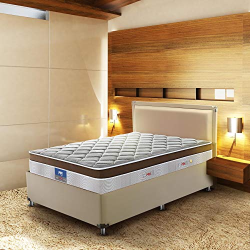 Peps Restonic Fontaine Euro Top Queen Size Pocketed Spring Mattress (Brown, 80X60X10 inch)