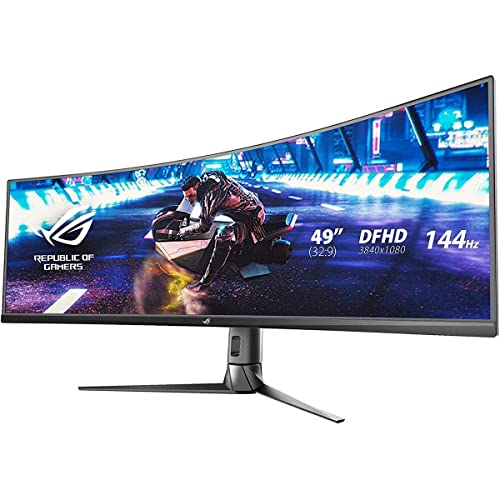 Asus ROG Strix XG49VQ 49” Curved Gaming FreeSync Monitor 144Hz Dual Full HD HDR Eye Care with DP HDMI Black 1