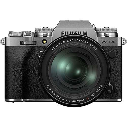 Fujifilm X-T4 26 MP Mirrorless Camera Body with XF16-80mm Lens (X-Trans CMOS4 Sensor, EVF, Face/Eye AF, IBIS, LCD Touchscreen, 4K/60P & FHD/240P Video, Film Simulations, Weather Resistance) - Silver 4