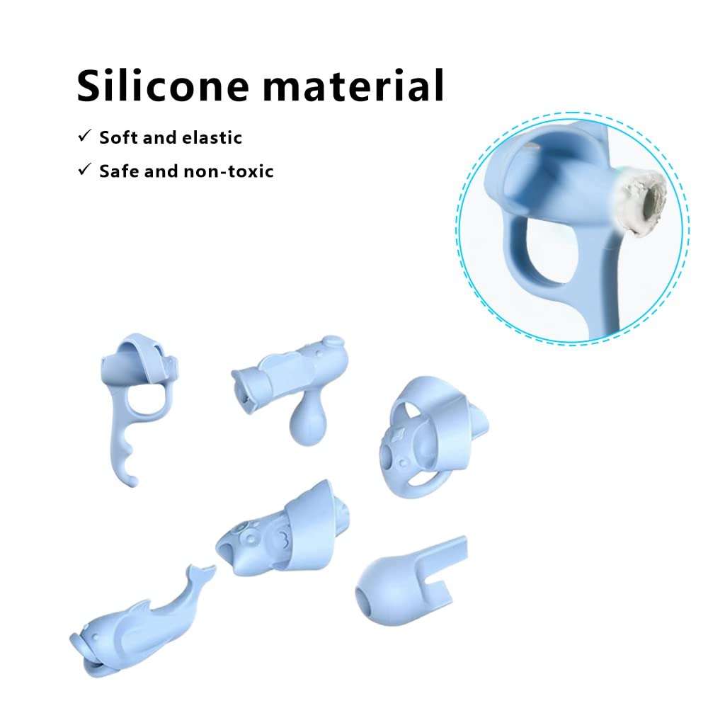 6 Pcs Pencil Grips Silicone Handwriting Grips Comfortable Writing Aids for Improving Children Handwriting 4