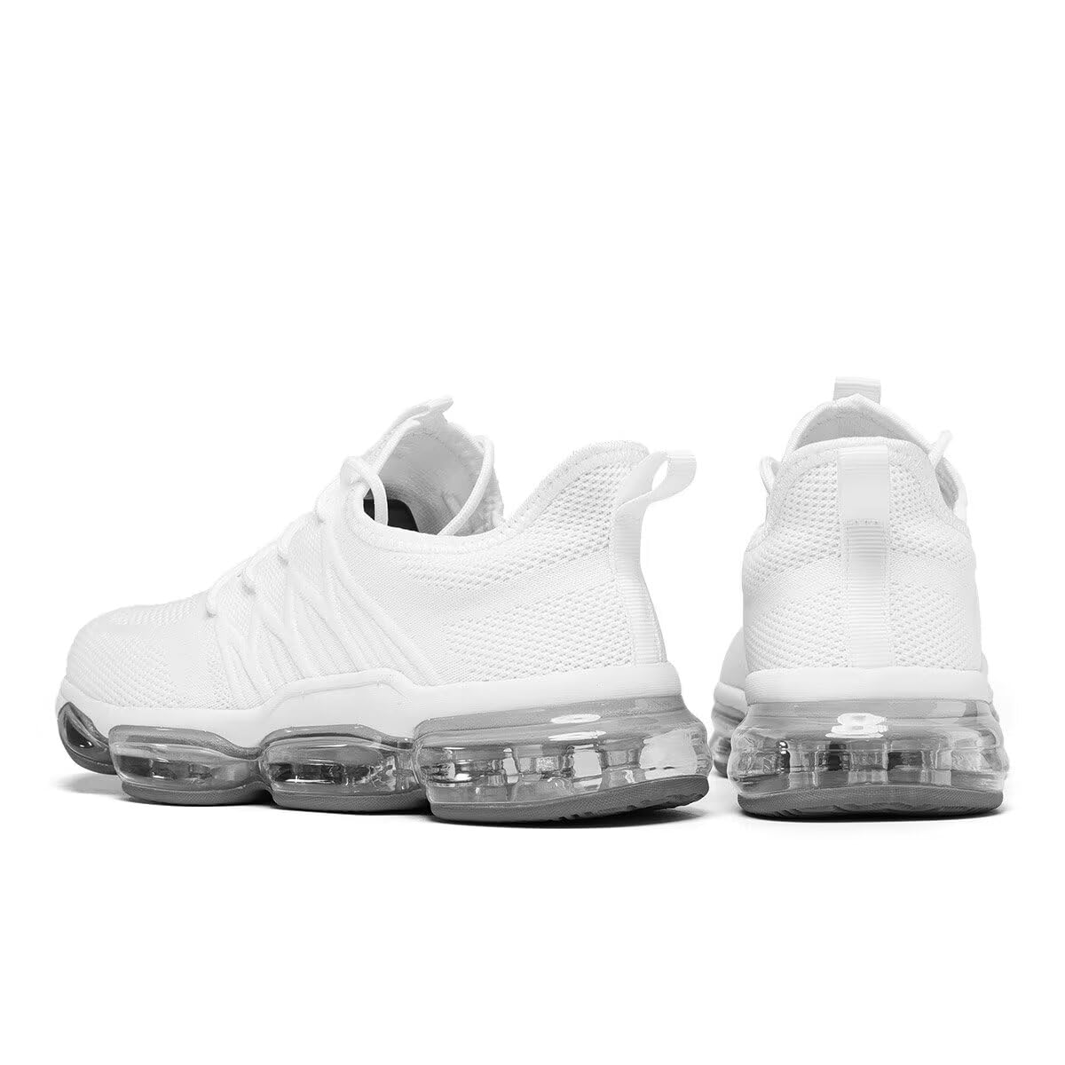 Mens Running Shoes Air Cushion Walking Basketball Sneakers Fashion Tennis Breathable Sport Gym Fitness Cross Trainers White 5