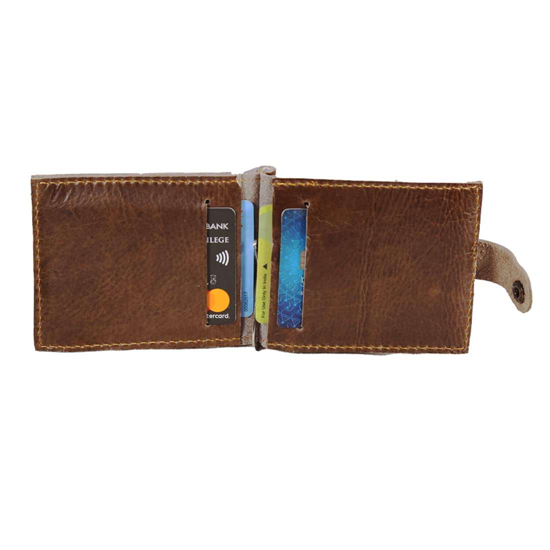 Style98 Leather ATM Credit Card Holder Cum Pocket Money Clip Men's, Women's Wallet 3