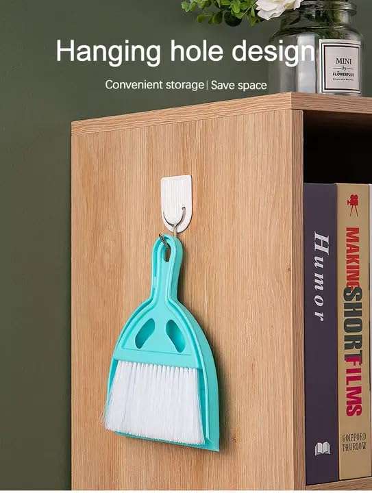 PURCHASE ZONE Mini Broom Dustpan & Brush Set Easy Cleaning Office Car Tidy Home Kitchen Tabletop Versatile Small Broom and Dustpan Set for Car, Desktop, Home, Kitchen (Multicolor Pack of 1) 6