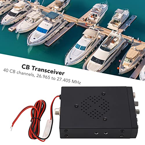 CB Transceiver 27 MHz 40 Channels Portable Lightweight 12 to 16V DC Stable Connection Suitable for Boats for Reliable and Efficient Communication 6