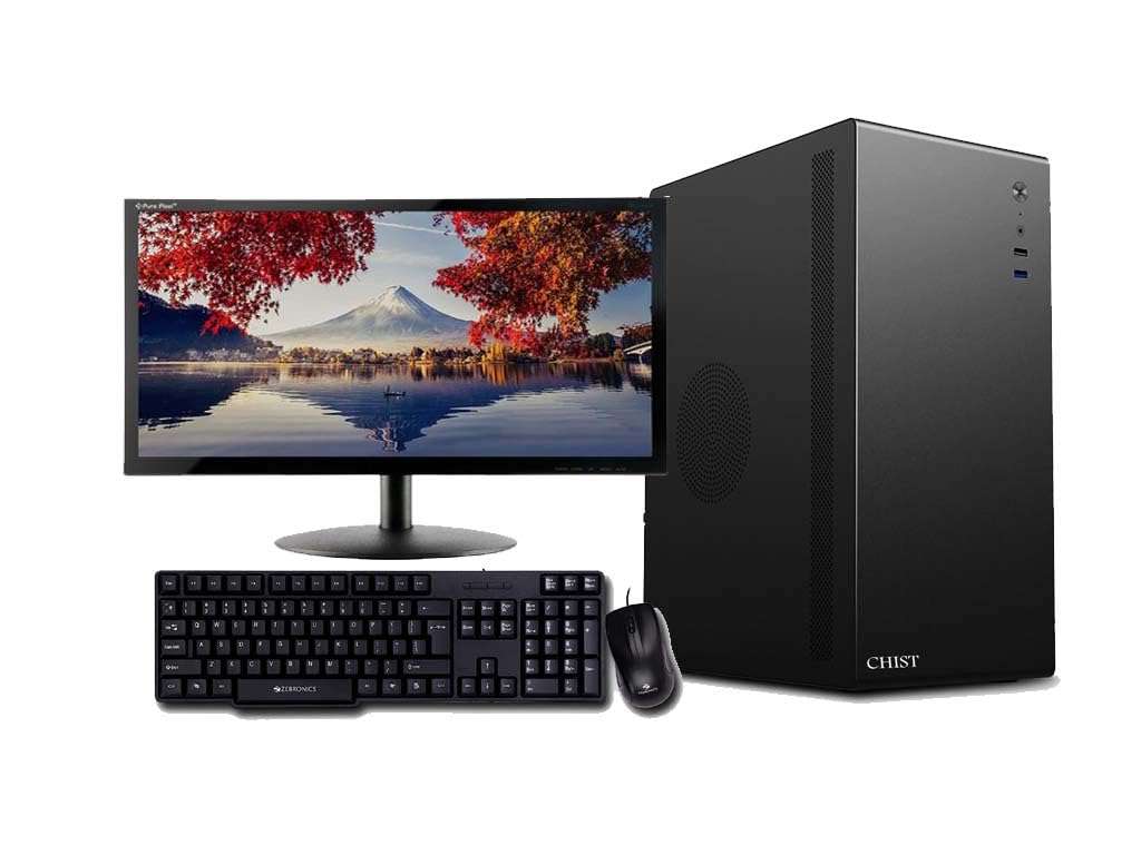 CHIST Core i5 Desktop Complete Computer System Full Setup for Home & Business(core I5 2400 Processor/16 Monitor/Keyboard Mouse& Speakers/Windows 10/ WiFi) (256GB SSD) 1