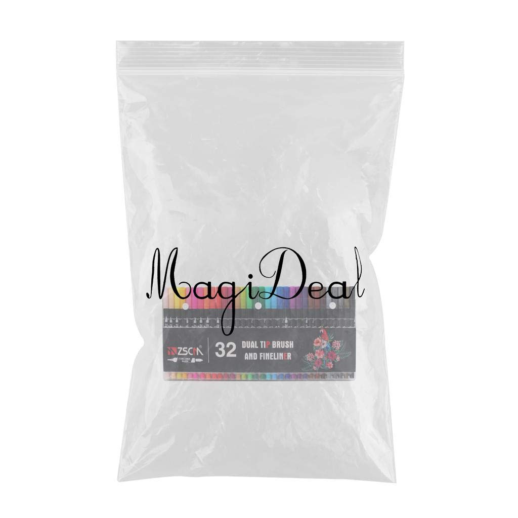 Generic Dual Tip Brush Pen Art Markers with Fineliner Tip 32 Colors for Artists 4