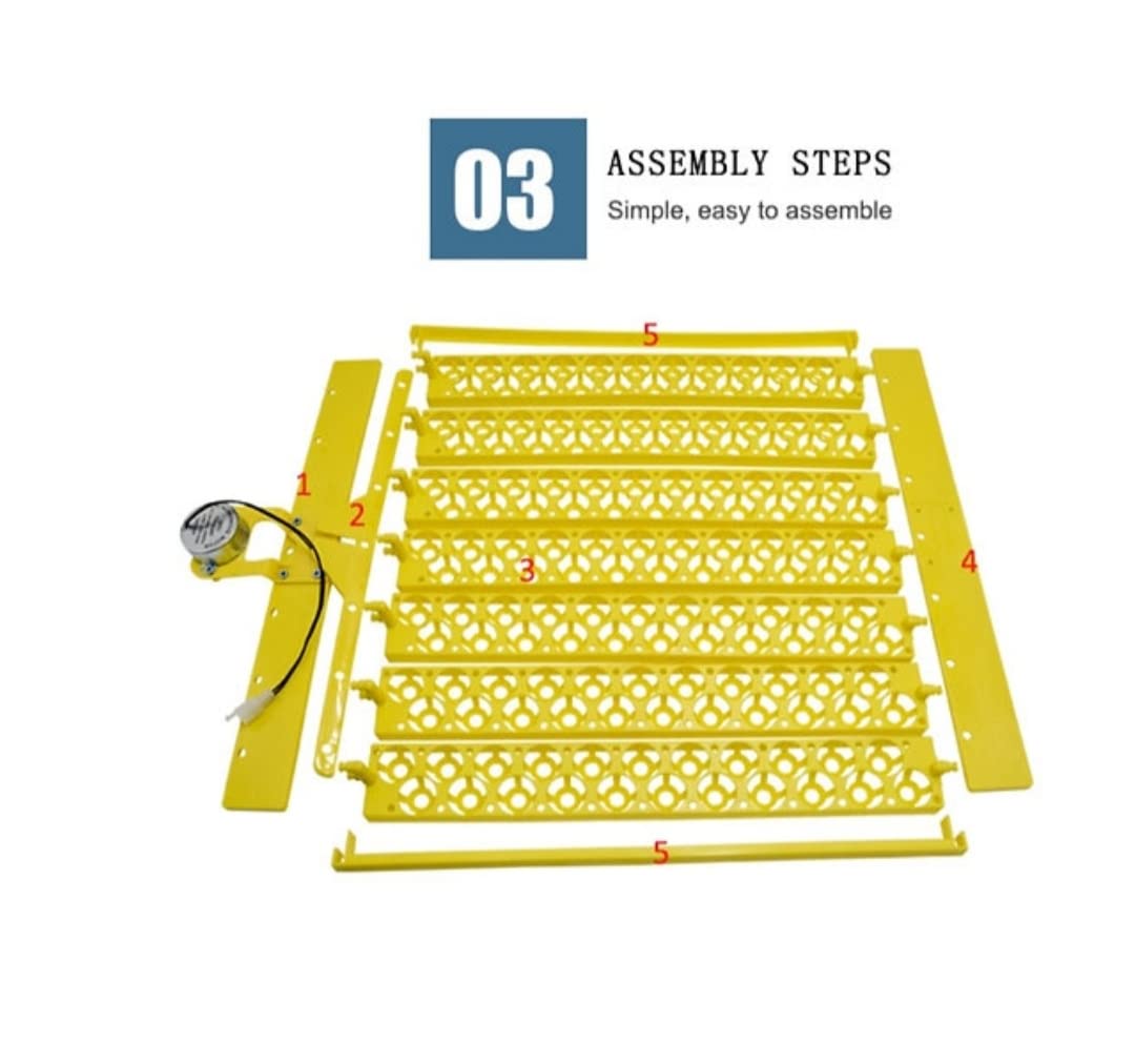 BL Electronics Automatic Incubator Egg Tray Design for 154 Quail Eggs Plastic tray set With AC220V 4W Motor 5
