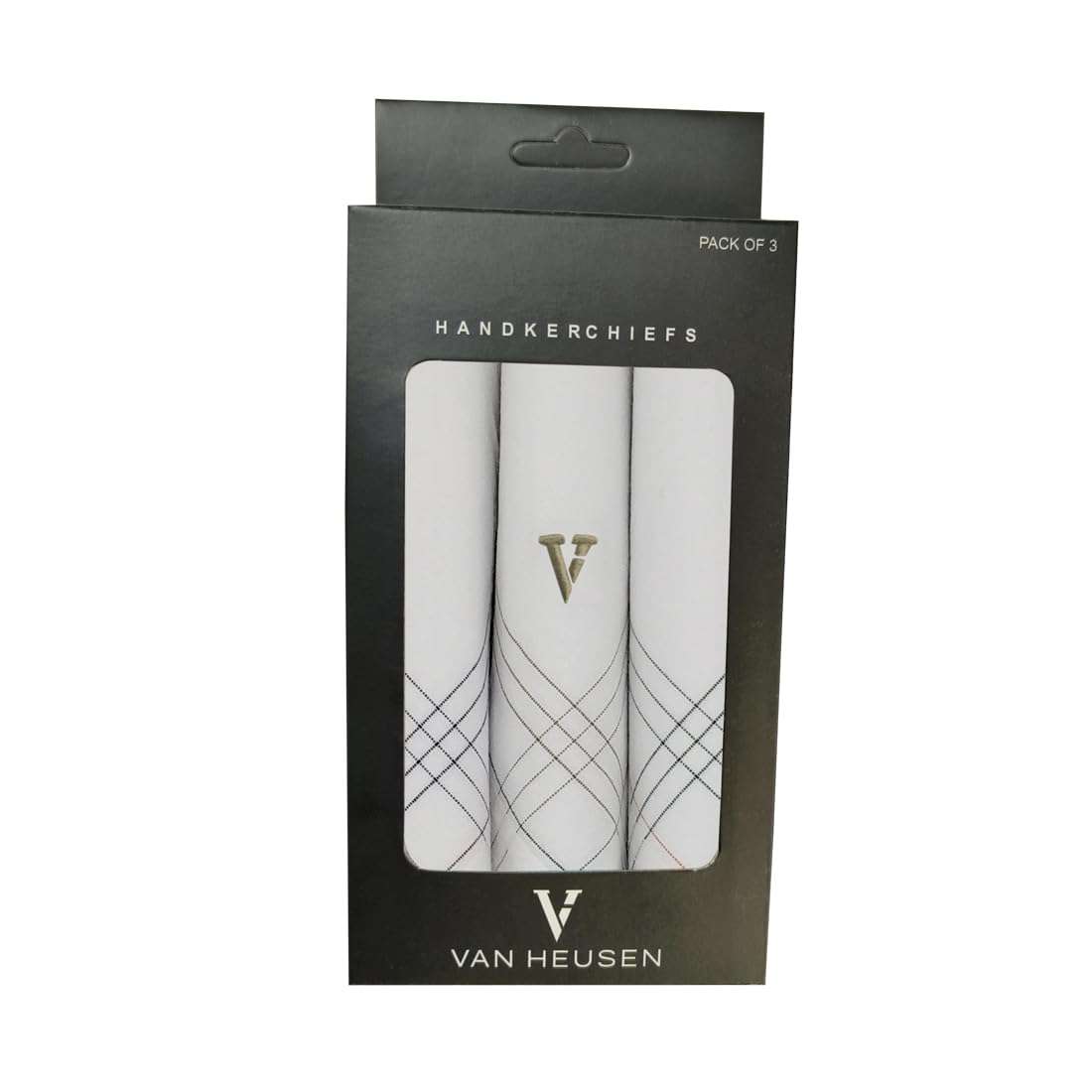Van Heusen Cotton Men's Casual Style Handkerchief (Pack Of 3) (8904241906379_Uae5623_One Size_White) 6