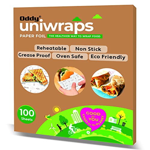 Oddy Uniwraps Ecoback for Baking 'N' Cooking Paper - 380mm x 20Mtrs, White & Oddy Uniwraps Food Wrapping Paper Sheets| 10x12 ", Pack of 100 Sheets 6