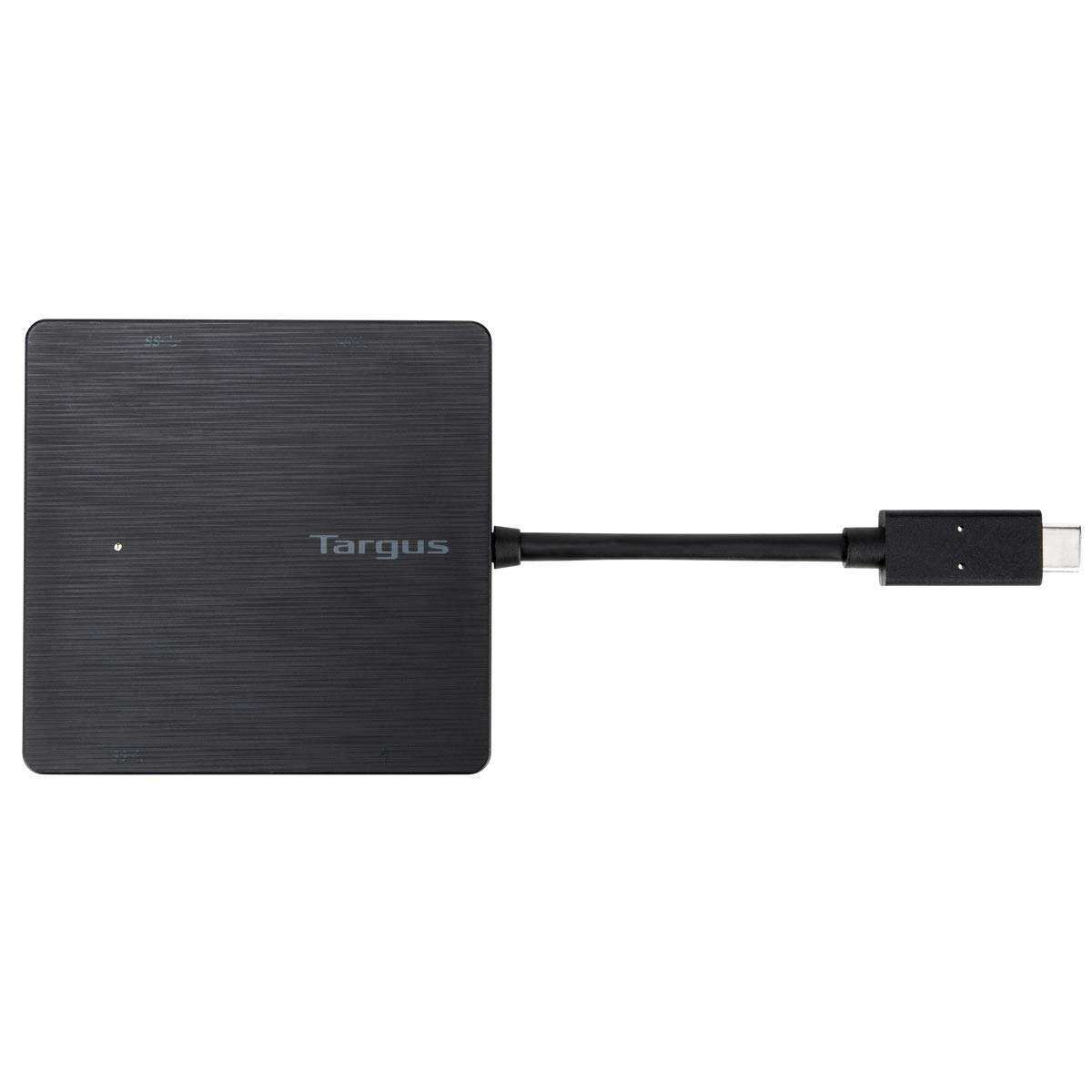 Targus USB-C to 2-Port USB 3.0 and 1 USB-C Hub with Power Pass-Through, 2.5 x 2.44 x 0.63 Inches, Black (ACH928USZ) 4