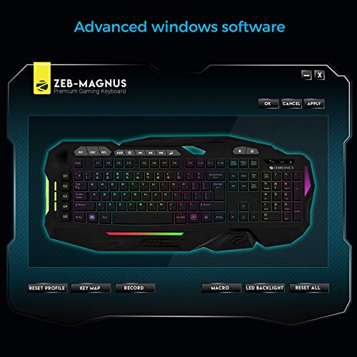 (Refurbished) ZEBRONICS Zeb-Magnus USB Gaming Keyboard with LED Lights, Black 3