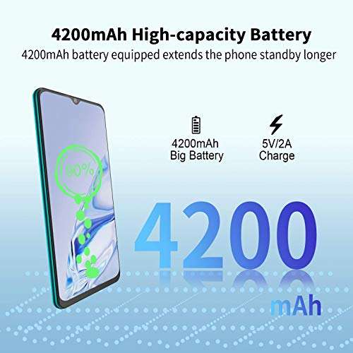 CUBOT Unlocked Cell Phones(8GB/128GB), Note 20 Pro Smartphones, 6.5" HD+ Display, Quad Camera, 4200mAh Battery, Android 10, Dual SIM 4G Budget Phone, US Version, Black 6