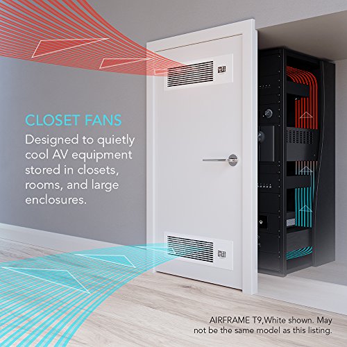 AC Infinity AIRFRAME T7-N White, High-Airflow Cooling Fan System 17", Intake Airflow, for AV Equipment Rooms, Closets, and Enclosures 2