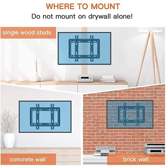 Electvision Heavy Duty TV Wall Mount Bracket for 14 inch to 43 inch LCD/LED/Monitor/Smart TV,Fixed Universal TV Wall Stand (Fixed 14 inch to 43 inch) 5