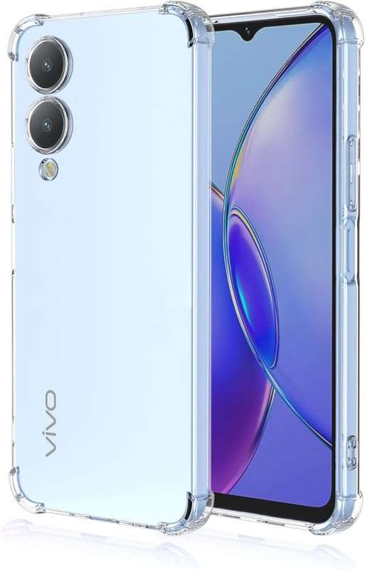 MoreFit vivo Y28 5G, Bumper Transparent Soft Silicon TPU Shockproof Slim Back Cover Case for vivo Y28 5G 1
