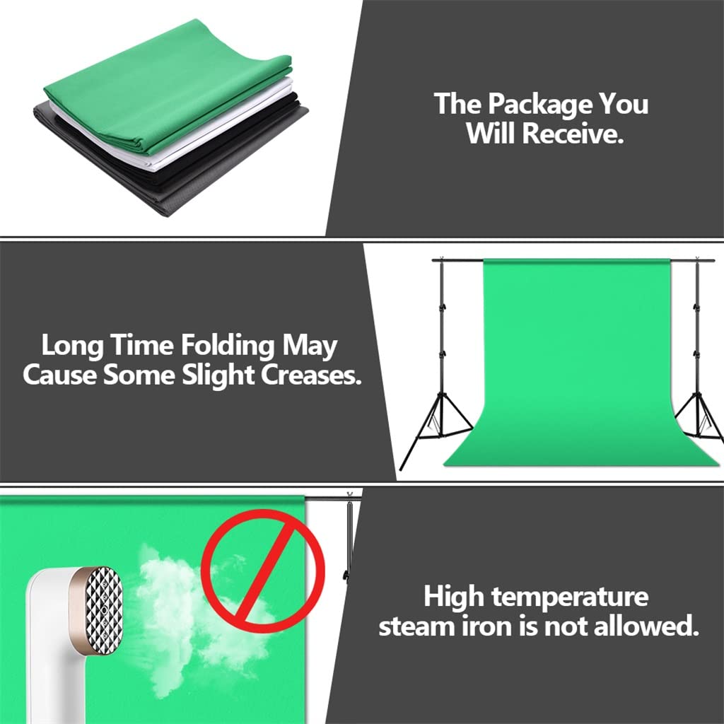 Zhong Photo Video Studio Background Stand Kit 2 * 2 Backdrop Stand Support 4 Color Fabric Background Cloth for Video Camera, knvbn-555 5