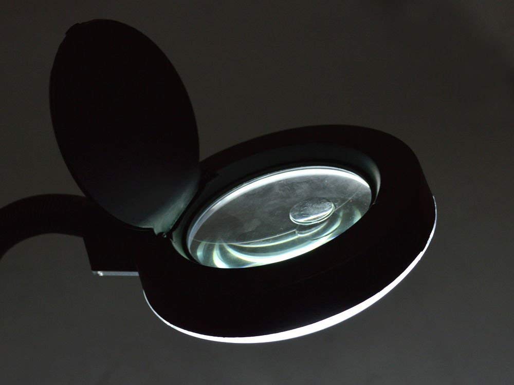 Schofic 5X 10X Light-Weight Portable Tabletop Gooseneck Led Magnifying Lamp Magnifier Desk (1) 6