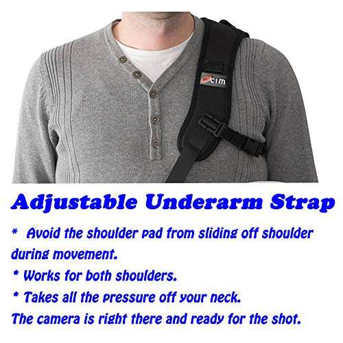 Ocim Camera Strap,Camera Sling Strap with Safety Tether, Adjustable and Comfortable Neck/Shoulder Belt for DSLR/SLR Camera (Compatible With Nikon, Canon, Sony) Universal Belt Women/Men 3