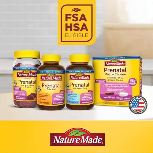 Nature Made Prenatal with Folic Acid + DHA, Prenatal Vitamin and Mineral Supplement for Daily Nutritional Support, 90 Softgels, 90 Day Supply 5