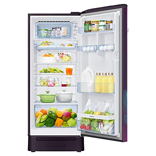Samsung 225 L 5 Star Inverter Direct cool Single Door Refrigerator(RR23A2H3W9R/HL, Base Stand with Drawer, Paradise Bloom Purple, 2022 Model) 5